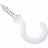 National 3/4 In. White Vinyl Cup Hook (5 Count) N248443