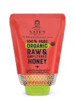 Nature Nate's® Organic 100% Pure Raw & Unfiltered Honey Squeeze Pouch Perspective: Main