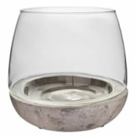 6.75"x6" Cmnt/Glass Terrarium Perspective: Main
