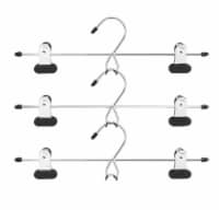 Whitmor Ebony Chrome Add-On Skirt/Slack 3-Hanger Set - Silver