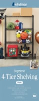Whitmor Supreme 4-Tier Shelving - Black Perspective: Main