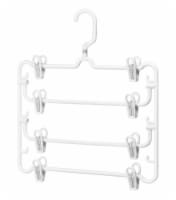 Whitmor Plastic 4-Tier Skirt Hanger - White Perspective: Main