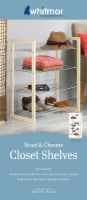 Whitmor Wood and Chrome Closet Shelves - Natural / Silver Perspective: Main