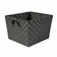 Whitmor Large Woven Storage Tote - Gray Perspective: Main