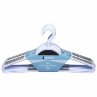 Whitmor Slim Sure-Grip® Plastic Hangers - White/Gray Perspective: Main