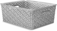 Whitmor Medium Resin Form Tote - Silver Perspective: Main