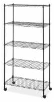 Whitmor Supreme 5-Tier Rolling Cart- Black Perspective: Main
