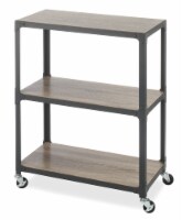 Whitmor 3 Tier Metal & Wood Cart - Gunmetal