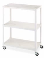 Whitmor 3 Tier Metal & Wood Cart - White Perspective: Main