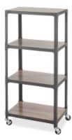 Whitmor 4 Tier Metal & Wood Cart - Gunmetal