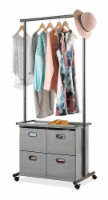 Whitmor 4-Drawer Garment Rack - Gunmetal Gray Perspective: Main