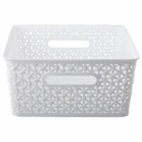 Whitmor Resin Form Tote - White