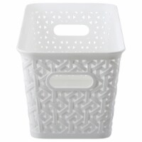 Whitmor Resin Form Half Basket - White