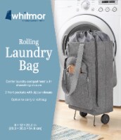 Whitmor Rolling Laundry Bag - Gray Perspective: Main