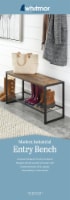 Whitmor Modern Industrial Entry Bench - Natural/Black Perspective: Main
