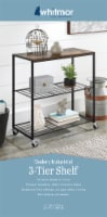 Whitmor Modern Industrial 3-Tier Portable Storage Shelf - Natural/Black