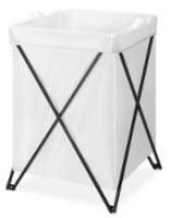 Whitmor Butterfly Folding Hamper - White/Black Perspective: Main