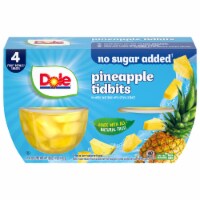 Dole® Fruit Bowls® Pineapple Tidbits With No Sugar Added Cups