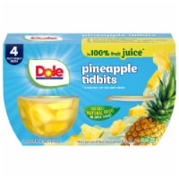 Dole® Fruit Bowls® Pineapple Tidbits In 100% Pineapple Juice Cups