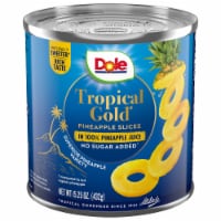 Dole® Canned Tropical Gold® Pineapple Slices in 100% Pineapple Juice Perspective: Main