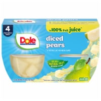 Dole® Fruit Bowls® Diced Pears In 100% Fruit Juice Cups Perspective: Main