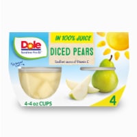 DOLE® FRUIT BOWLS® Diced Pears in 100% Juice Cups