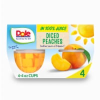 DOLE® Fruit Bowls® Yellow Cling Diced Peaches in 100% Fruit Juice Cups
