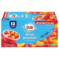 Dole® Fruit Bowls® Peaches in Strawberry Flavored Gel Fruit Cups