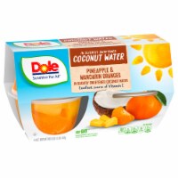 Dole® Pineapple & Mandarin Orange in Lightly Sweetened Coconut Water Fruit Cups Perspective: Main