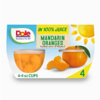 Dole® Fruit Bowls® Mandarin Oranges In 100% Fruit Juice Cups Perspective: Main