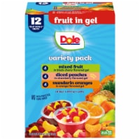 Dole Fruit in Gel Fruit Bowls Snacks Variety Pack 12 - 4.3 oz Cups Perspective: Main