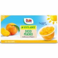 Dole® Fruit Bowls® Diced Peaches In 100% Juice Cups