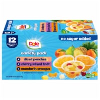 Dole® Fruit Bowls® Variety Pack With No Sugar Added Cups Perspective: Main