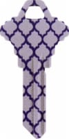 The Hillman Group Diva Metallic Moroccan Key Blank - Gray Perspective: Main