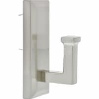 High & Mighty Satin Nickel Rectangular Decorative Hook