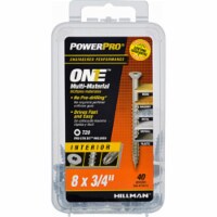 Hillman POWERPRO ONE No. 8 x 3/4 in. L Star Flat Head Multi-Material Screw 40 pk - Total Qty: