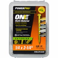Hillman POWERPRO ONE 1/4 in. x 2-1/4 in. L Star Hex Washer Head Multi-Material Screw 1 lb. 46