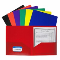 C-Line Products Inc  Two Pocket Poly Portfolios 36/Box Assorted Without Prongs