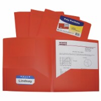 C-Line Products 1597269 Two-Pocket Heavyweight Poly Portfolio Folder&#44; Orange - Pack of 25