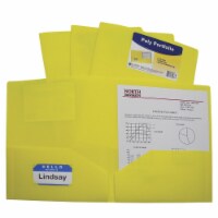 C-Line® FOLDER,TWO-POCKET,POLY,YL 33956