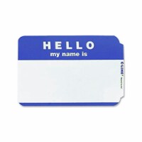 C-Line Products Inc CLI92235 C Line Self Adhesive Blue Name Badges Hello Pack Of 100