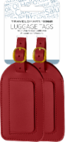 Conair Red Leather Luggage Tags Perspective: Main