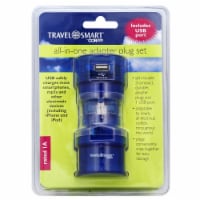 Conair Travel Smart® All-In-One Adapter Plug Set - Blue Perspective: Main