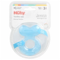 Nuby Teethe-eez Silicone Teether 3+ Months Blue - 1 Count Perspective: Main