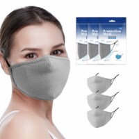 Grand Fusion Adult Non-Medical Mask with Filter - 3 PACK Gray