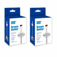 Grand Fusion Wall or Door Mounted Adhesive Broom Holder
