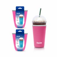 Grand Fusion Reusable Neoprene Coffee Cup Sleeve. Frapp-Wrap Medium - 3 Pack Set (Pink)