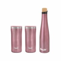 Grand Fusion Wine Carafe & Beer Slim Can Koozie Rose Gold