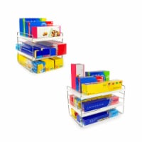Grand Fusion Expandable Storage Shelf for Kitchen Cabinets, Pantry or Closet Space - 2pk