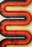 Novogratz Retro Wave Accent Rug - Red